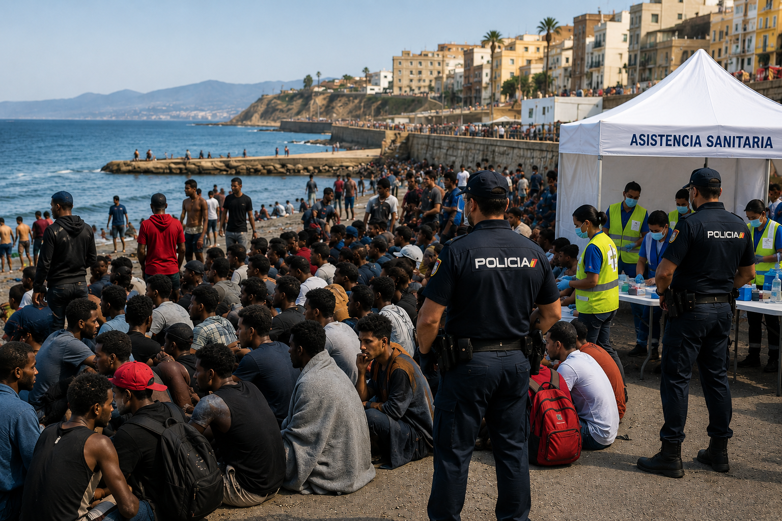 Ceuta bajo presión: invasión y alto riesgo sanitario